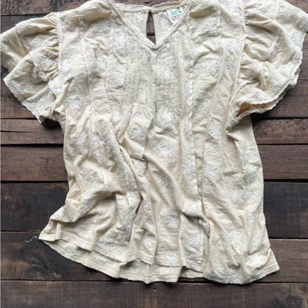 Jaded Gypsy Boho eyelet top
